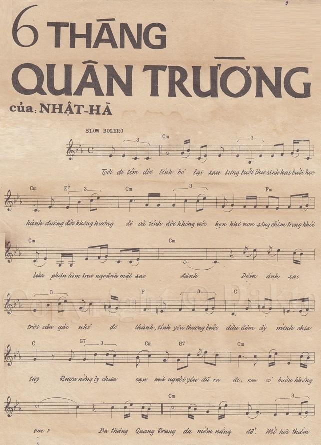 Sheet nhạc Sáu Tháng Quân Trường